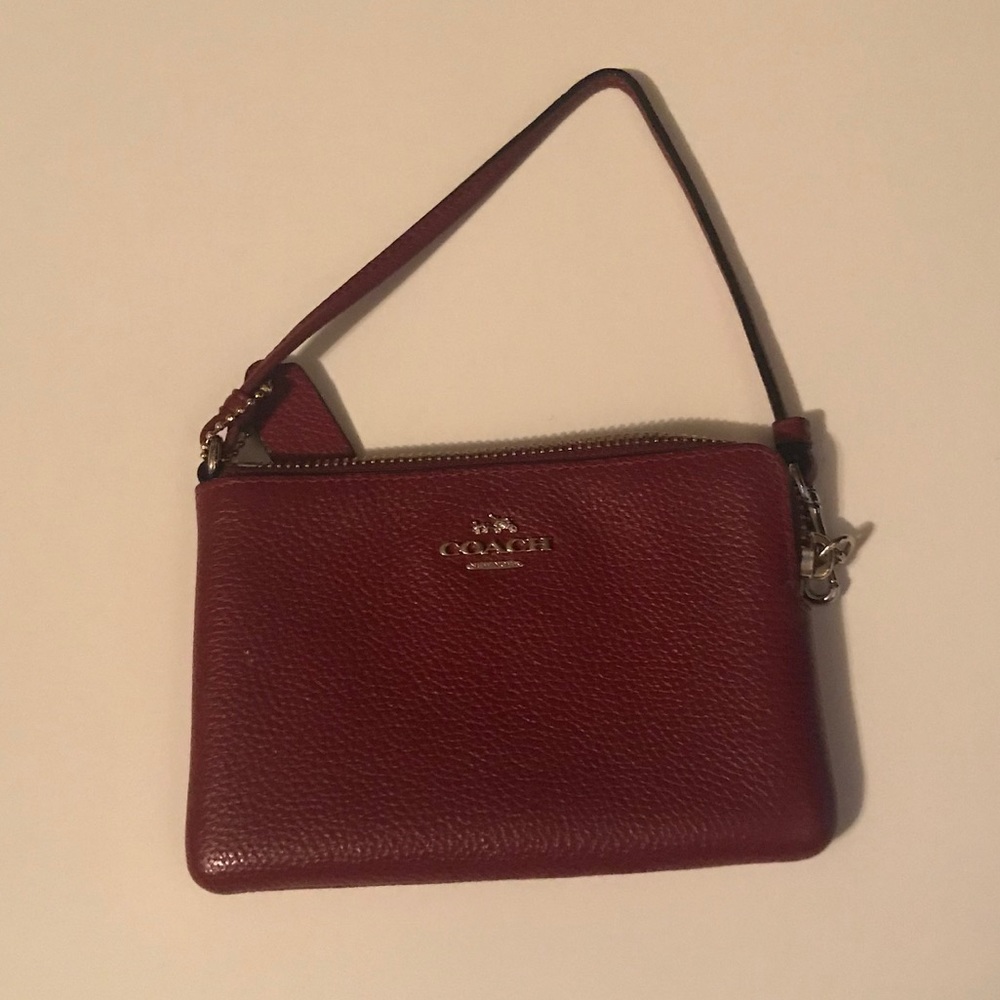 Coach maroon wristlet